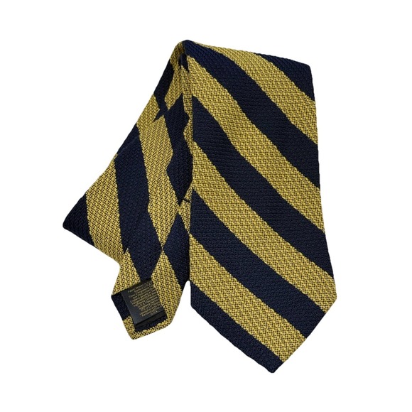 NEW‎ Brooks Brothers Necktie Makers and Merchants Wool/Silk Navy/Gold Textured